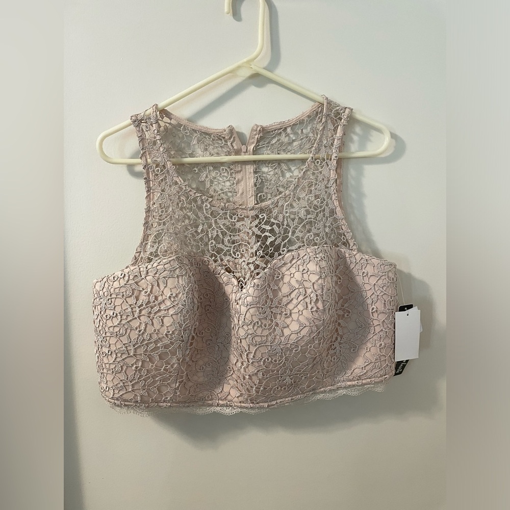 NWT Sequin Hearts Blush Beaded & Lace 2 Piece Formal HOCO Prom Dress  Size 18 - Picture 2 of 9